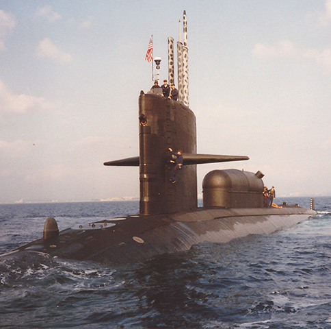 The now decommissioned USS Archerfish. A Sturgeon class nuclear submarine