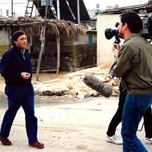 Israeli occupied West Bank with ITN cameraman Richard Rose