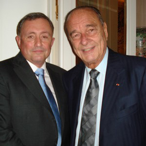 Brent Sadler with President Jacques Chirac