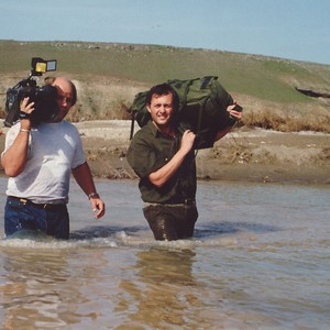 Retreating from Saddam Hussein's advance on Kurdish rebels in Iraq, 1991