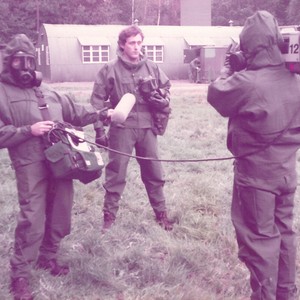 Training for chemical warfare with the British Army, 1982