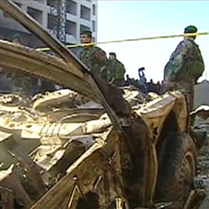 CNN report on the day five-times Lebanese Prime Minister Rafik Hariri was assassinated in Beirut on February 14, 2005