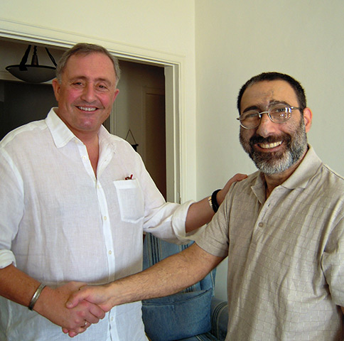 Brent Sadler and Edgar Broumana in Lebanon. Edgar names his first son after Brent
