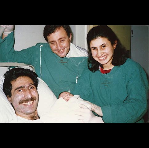 1989. Edgar holding his son Kristan Brent with his wife Ursula and Brent Sadler