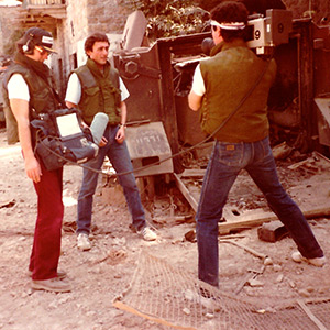 Lebanon's Mountain War 1983. Front-line Souk El Gharb with a unit of the Lebanese army