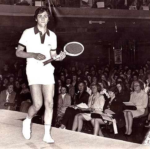 Brent Sadler's one and only appearance on the catwalk in the 1970s