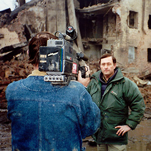 Sadler appears on CNN’s ''International Hour'' with Ralph Begleiter discussing the horrors of war in the Chechen capital, Grozny, in 1994